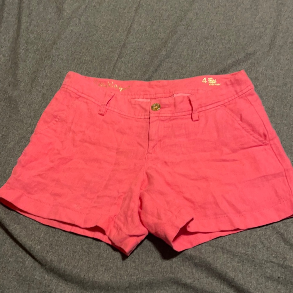 EUC lily Pulitzer Linen shorts size 4